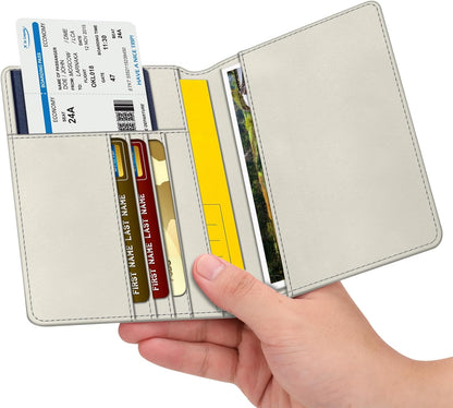 Passport Holder, Slim Travel Wallet RFID Blocking Card Case Cover | Passport Cover Protector Essentials with Credit Card Slots, For Women/Men