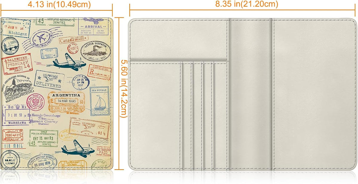 Passport Holder, Slim Travel Wallet RFID Blocking Card Case Cover | Passport Cover Protector Essentials with Credit Card Slots, For Women/Men