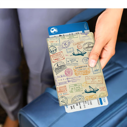 Passport Holder, Slim Travel Wallet RFID Blocking Card Case Cover | Passport Cover Protector Essentials with Credit Card Slots, For Women/Men