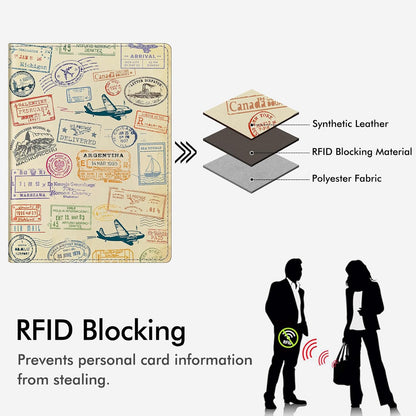 Passport Holder, Slim Travel Wallet RFID Blocking Card Case Cover | Passport Cover Protector Essentials with Credit Card Slots, For Women/Men