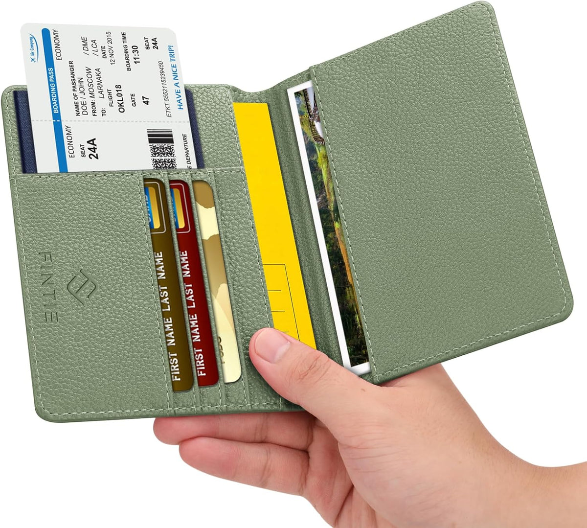 Passport Holder, Slim Travel Wallet RFID Blocking Card Case Cover | Passport Cover Protector Essentials with Credit Card Slots, For Women/Men