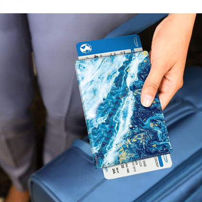 Passport Holder, Slim Travel Wallet RFID Blocking Card Case Cover | Passport Cover Protector Essentials with Credit Card Slots, For Women/Men