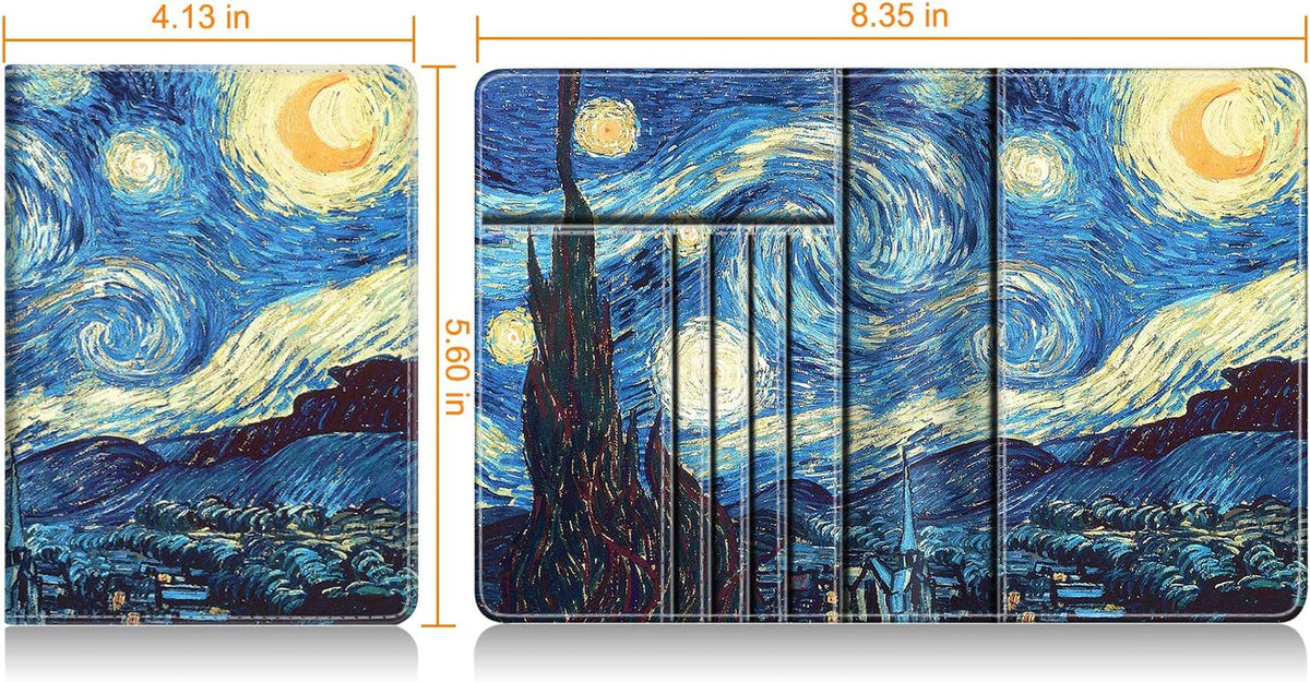 Passport Holder, Slim Travel Wallet RFID Blocking Card Case Cover | Passport Cover Protector Essentials with Credit Card Slots, For Women/Men