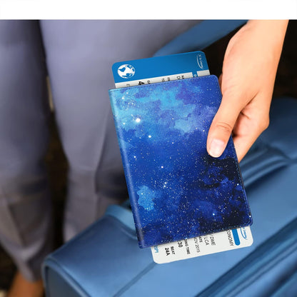 Passport Holder, Slim Travel Wallet RFID Blocking Card Case Cover | Passport Cover Protector Essentials with Credit Card Slots, For Women/Men