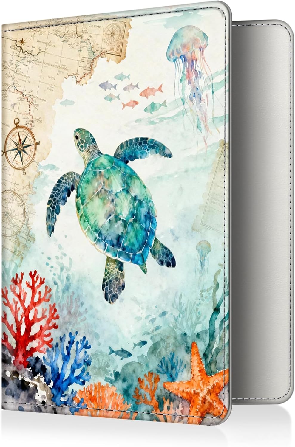 Passport Holder, Slim Travel Wallet RFID Blocking Card Case Cover | Passport Cover Protector Essentials with Credit Card Slots, For Women/Men