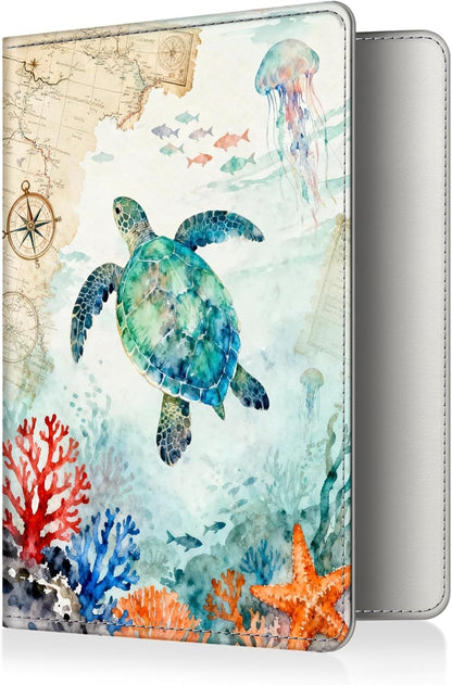Passport Holder, Slim Travel Wallet RFID Blocking Card Case Cover | Passport Cover Protector Essentials with Credit Card Slots, For Women/Men