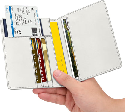 Passport Holder, Slim Travel Wallet RFID Blocking Card Case Cover | Passport Cover Protector Essentials with Credit Card Slots, For Women/Men