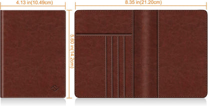 Passport Holder, Slim Travel Wallet RFID Blocking Card Case Cover | Passport Cover Protector Essentials with Credit Card Slots, For Women/Men