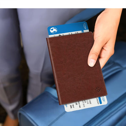 Passport Holder, Slim Travel Wallet RFID Blocking Card Case Cover | Passport Cover Protector Essentials with Credit Card Slots, For Women/Men