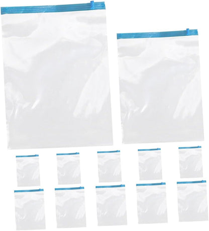 12pcs Hand Roll up Vacuum Compression Bags 35x50 40x60cm Pa+pe 7-layer Space Saver Bags for Travel Luggage Clothing Storage
