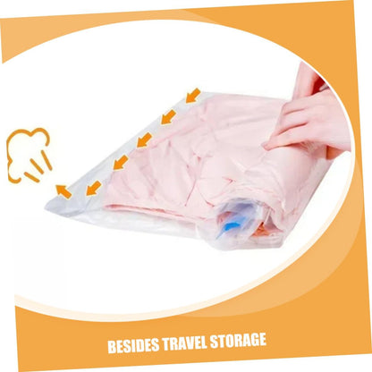 12pcs Hand Roll up Vacuum Compression Bags 35x50 40x60cm Pa+pe 7-layer Space Saver Bags for Travel Luggage Clothing Storage