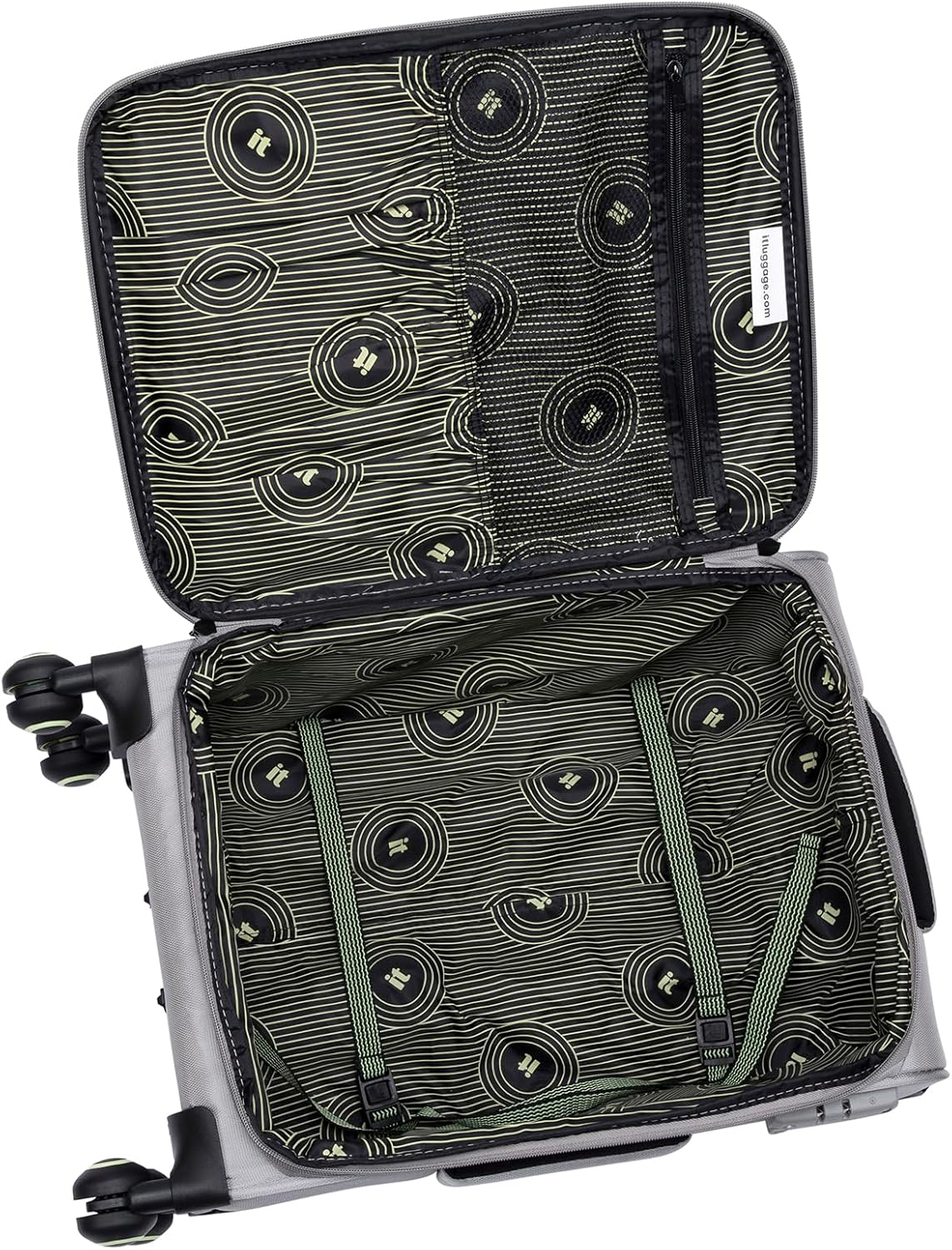 Circulator 22" Softside Carry-On 8 Wheel Expandable Spinner, Hedge Green
