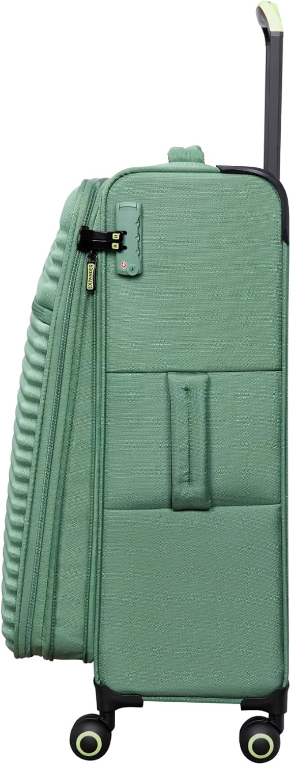 Circulator 22" Softside Carry-On 8 Wheel Expandable Spinner, Hedge Green