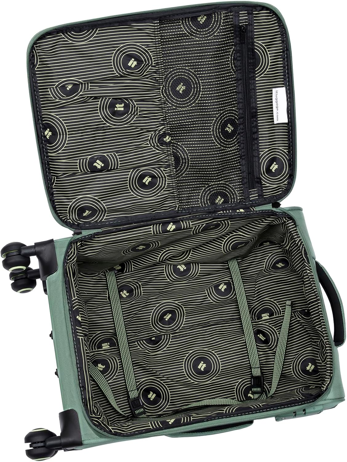 Circulator 22" Softside Carry-On 8 Wheel Expandable Spinner, Hedge Green