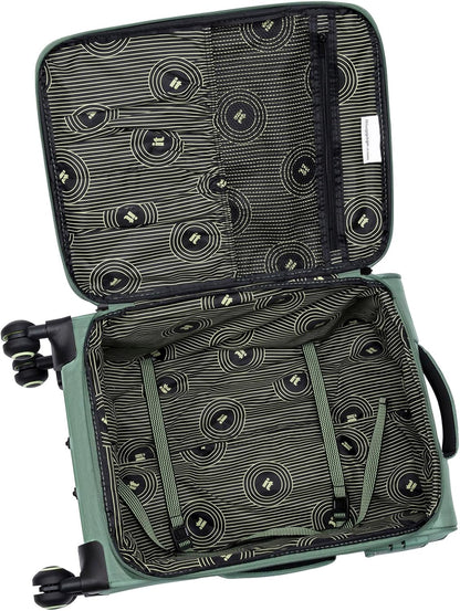 Circulator 22" Softside Carry-On 8 Wheel Expandable Spinner, Hedge Green