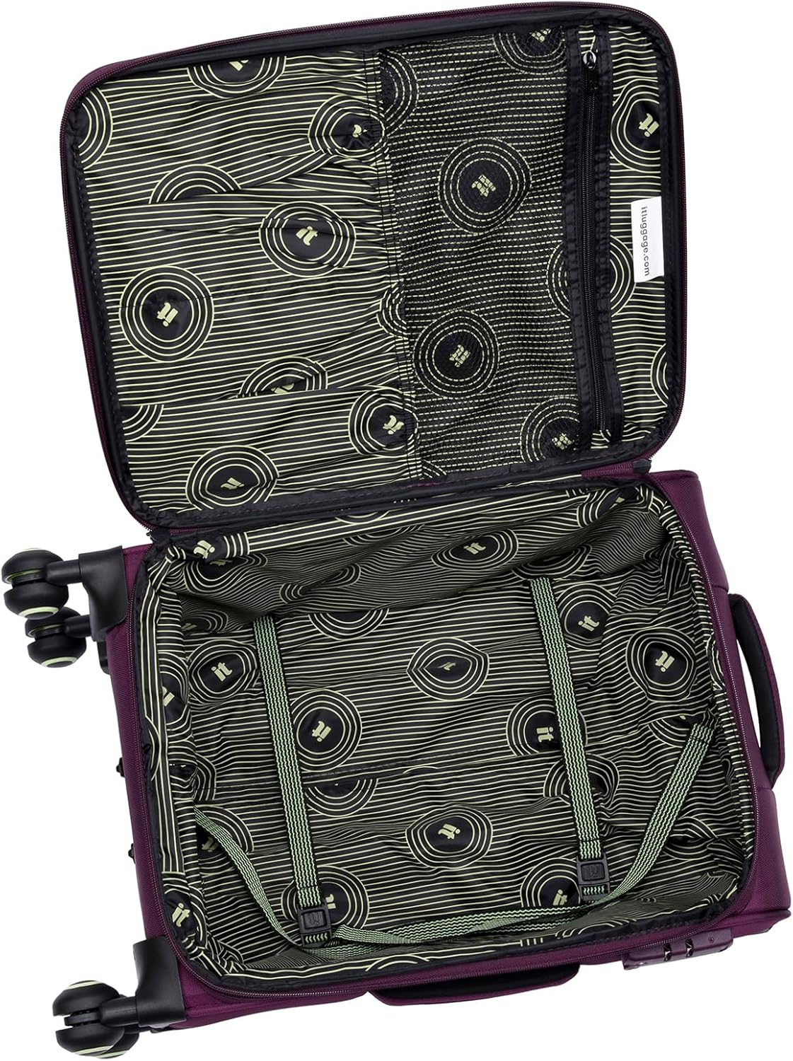 Circulator 22" Softside Carry-On 8 Wheel Expandable Spinner, Hedge Green