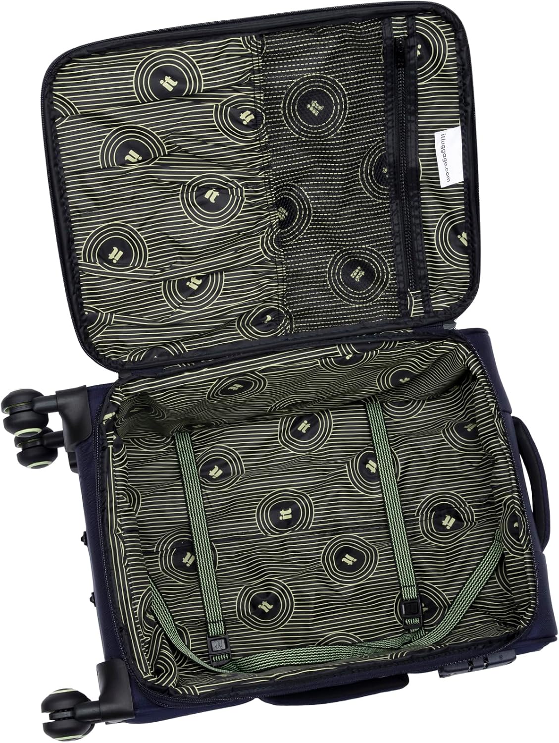 Circulator 22" Softside Carry-On 8 Wheel Expandable Spinner, Hedge Green