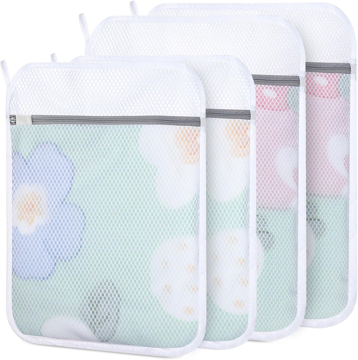 6-Pack Durable Honeycomb Mesh Laundry Bags for Delicates - 12x16 Inches Lingerie Bags for Washing Delicates with Sturdy Zippers, Protect Clothes in Washing Machine for Home, College & Dorm (Medium)