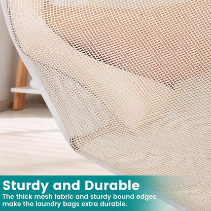 6-Pack Durable Honeycomb Mesh Laundry Bags for Delicates - 12x16 Inches Lingerie Bags for Washing Delicates with Sturdy Zippers, Protect Clothes in Washing Machine for Home, College & Dorm (Medium)