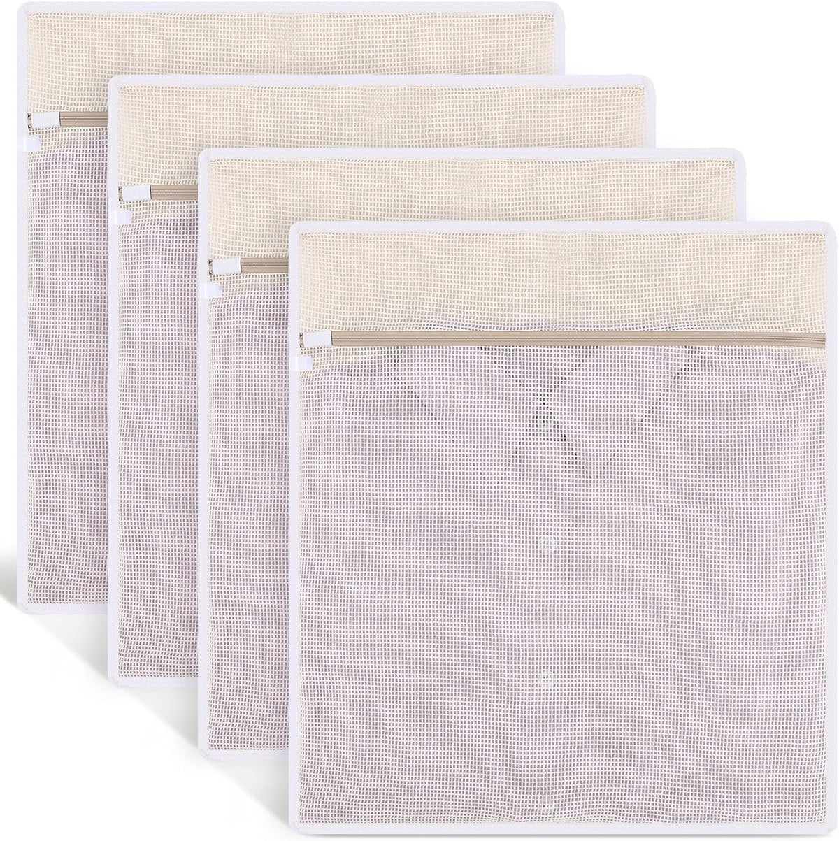 6-Pack Durable Honeycomb Mesh Laundry Bags for Delicates - 12x16 Inches Lingerie Bags for Washing Delicates with Sturdy Zippers, Protect Clothes in Washing Machine for Home, College & Dorm (Medium)