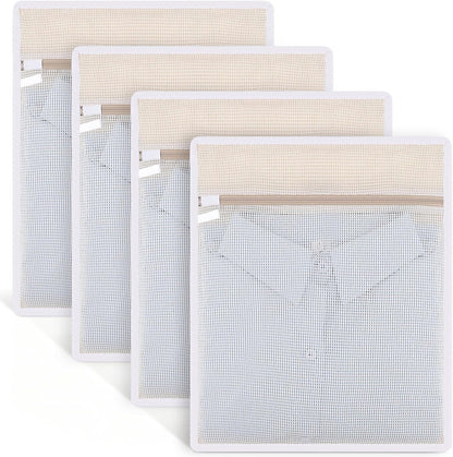 6-Pack Durable Honeycomb Mesh Laundry Bags for Delicates - 12x16 Inches Lingerie Bags for Washing Delicates with Sturdy Zippers, Protect Clothes in Washing Machine for Home, College & Dorm (Medium)