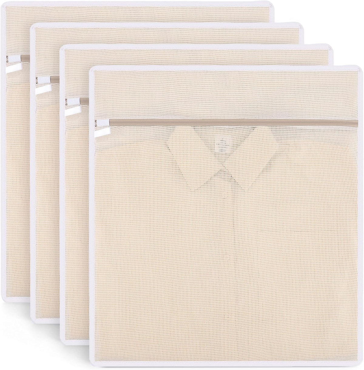 6-Pack Durable Honeycomb Mesh Laundry Bags for Delicates - 12x16 Inches Lingerie Bags for Washing Delicates with Sturdy Zippers, Protect Clothes in Washing Machine for Home, College & Dorm (Medium)