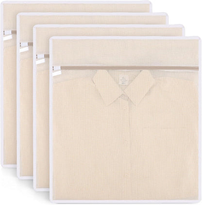 6-Pack Durable Honeycomb Mesh Laundry Bags for Delicates - 12x16 Inches Lingerie Bags for Washing Delicates with Sturdy Zippers, Protect Clothes in Washing Machine for Home, College & Dorm (Medium)