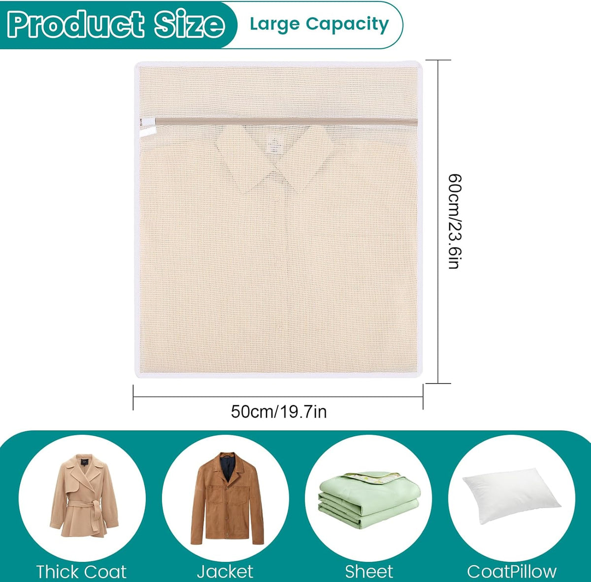 6-Pack Durable Honeycomb Mesh Laundry Bags for Delicates - 12x16 Inches Lingerie Bags for Washing Delicates with Sturdy Zippers, Protect Clothes in Washing Machine for Home, College & Dorm (Medium)
