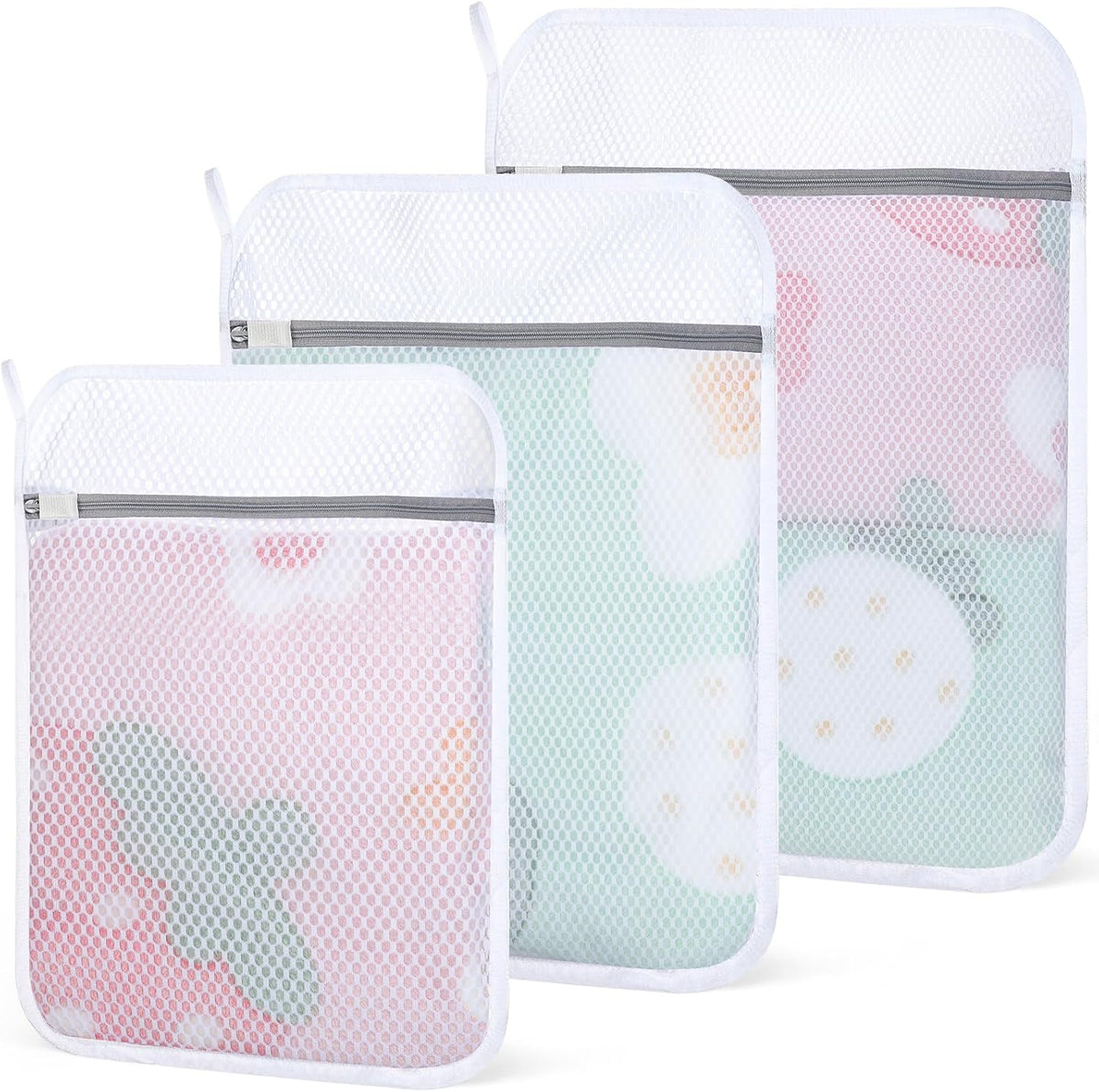 6-Pack Durable Honeycomb Mesh Laundry Bags for Delicates - 12x16 Inches Lingerie Bags for Washing Delicates with Sturdy Zippers, Protect Clothes in Washing Machine for Home, College & Dorm (Medium)