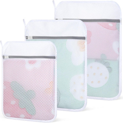 6-Pack Durable Honeycomb Mesh Laundry Bags for Delicates - 12x16 Inches Lingerie Bags for Washing Delicates with Sturdy Zippers, Protect Clothes in Washing Machine for Home, College & Dorm (Medium)