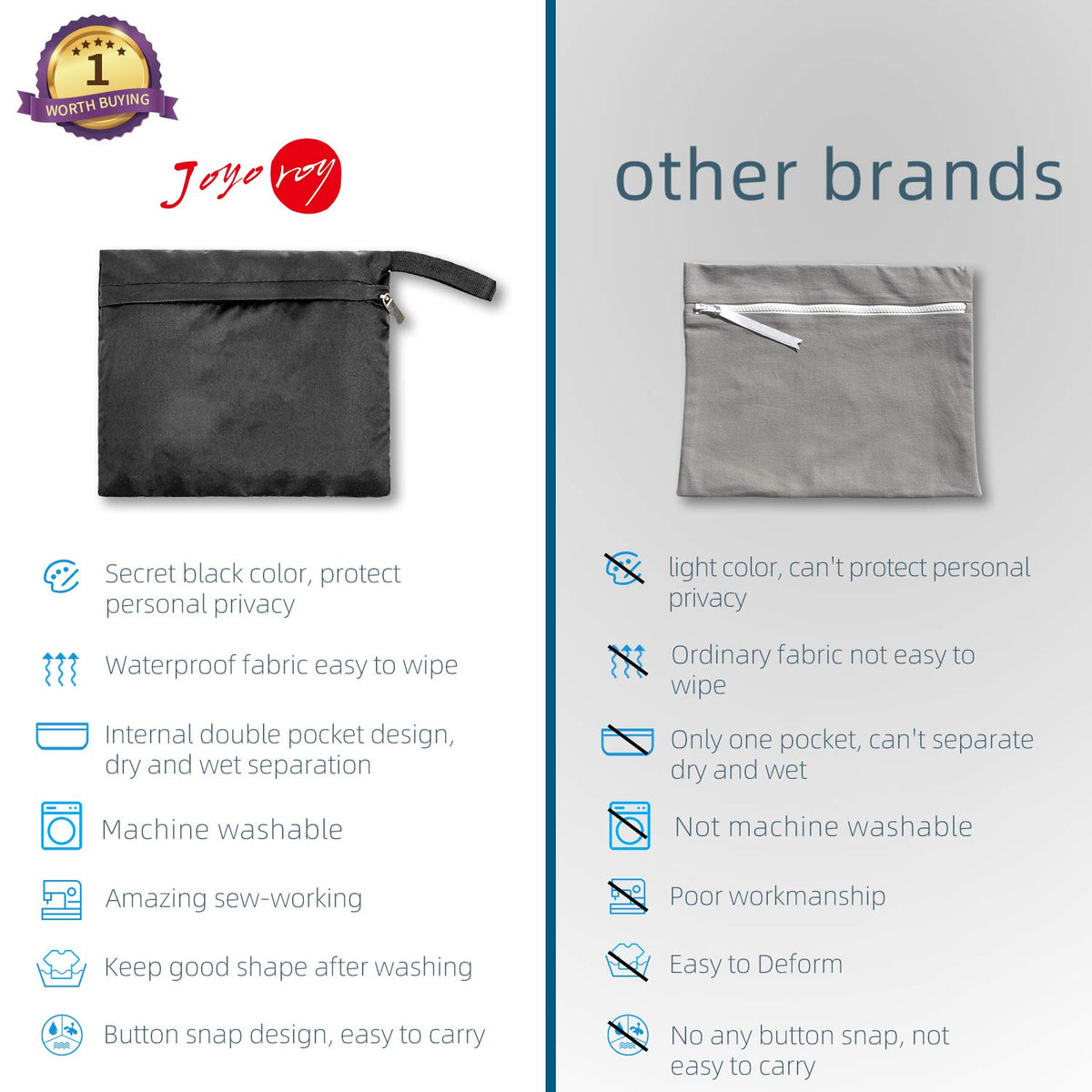 Small Wet Bag Mini Wet Bag Period Bag Black for Private Secret Waterproof Reusable for Girls Women Multi Use for Mama Cloth/Menstrual Pads/Sanity Cups/Breast Pads/Make Up Remover Pads