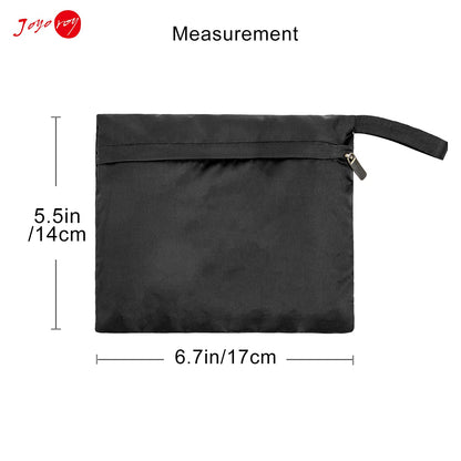 Small Wet Bag Mini Wet Bag Period Bag Black for Private Secret Waterproof Reusable for Girls Women Multi Use for Mama Cloth/Menstrual Pads/Sanity Cups/Breast Pads/Make Up Remover Pads