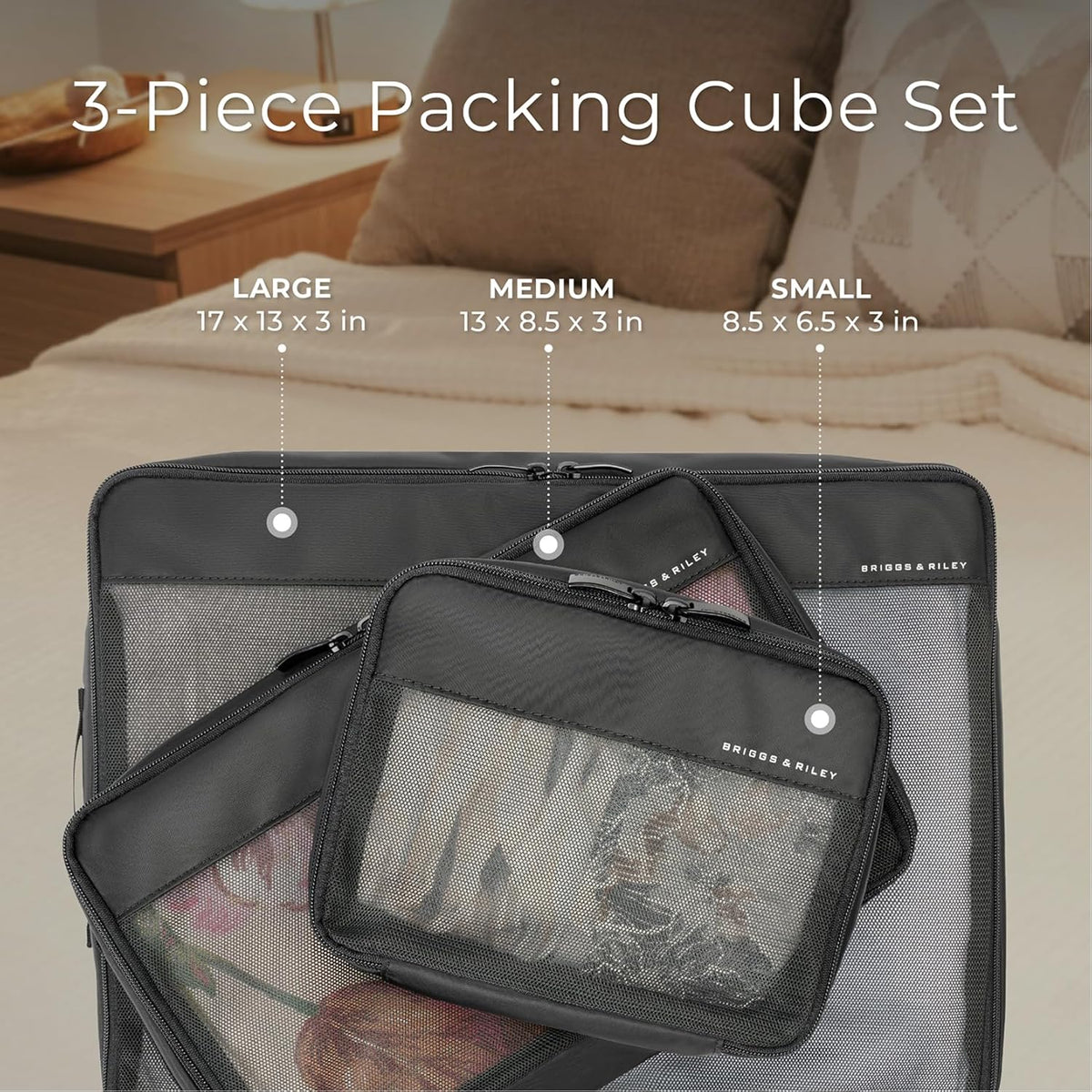 Briggs & Riley Travel Essentials Check In Compression Packing Cube Set
