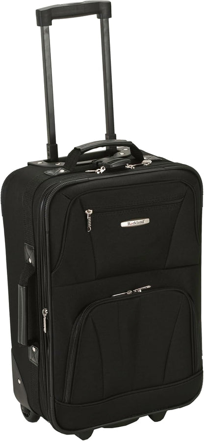 Fashion Softside Upright Luggage Set, Expandable, Wheel, Telescopic Handle,Turquoise, (14/19) - Colors A