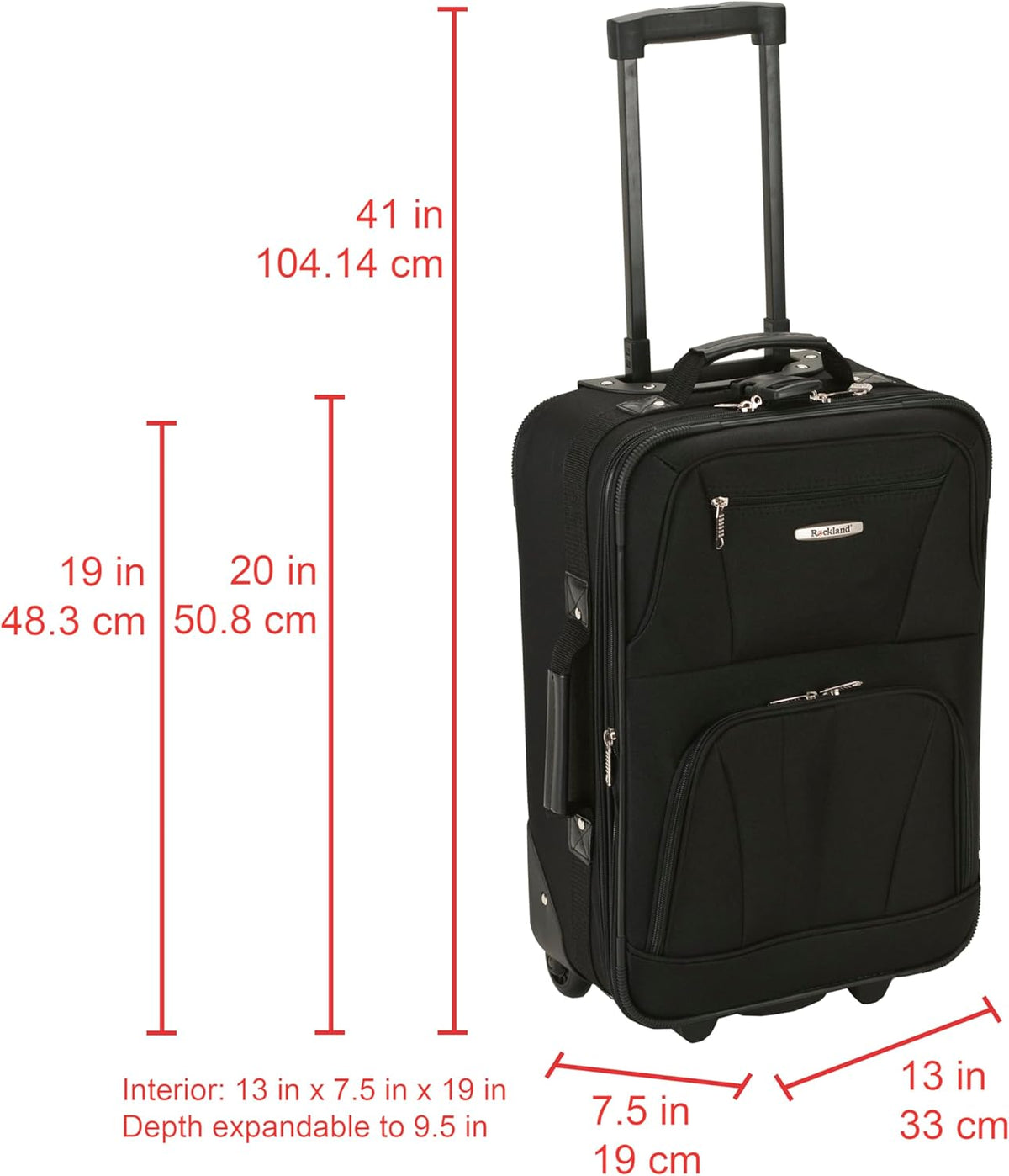 Fashion Softside Upright Luggage Set, Expandable, Wheel, Telescopic Handle,Turquoise, (14/19) - Colors A