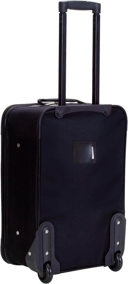 Fashion Softside Upright Luggage Set, Expandable, Wheel, Telescopic Handle,Turquoise, (14/19) - Colors A