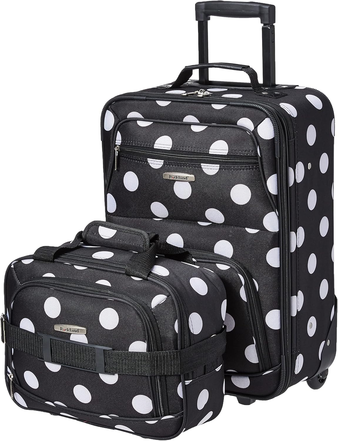 Fashion Softside Upright Luggage Set, Expandable, Wheel, Telescopic Handle,Turquoise, (14/19) - Colors A