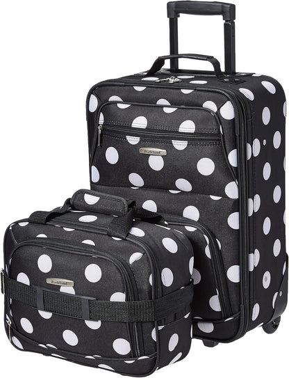 Fashion Softside Upright Luggage Set, Expandable, Wheel, Telescopic Handle,Turquoise, (14/19) - Colors A