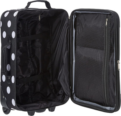Fashion Softside Upright Luggage Set, Expandable, Wheel, Telescopic Handle,Turquoise, (14/19) - Colors A