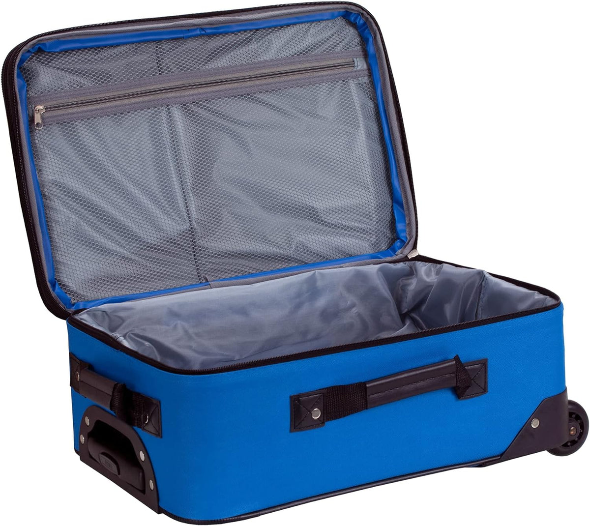 Fashion Softside Upright Luggage Set, Expandable, Wheel, Telescopic Handle,Turquoise, (14/19) - Colors A