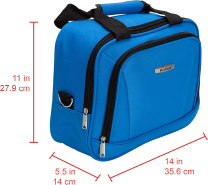 Fashion Softside Upright Luggage Set, Expandable, Wheel, Telescopic Handle,Turquoise, (14/19) - Colors A