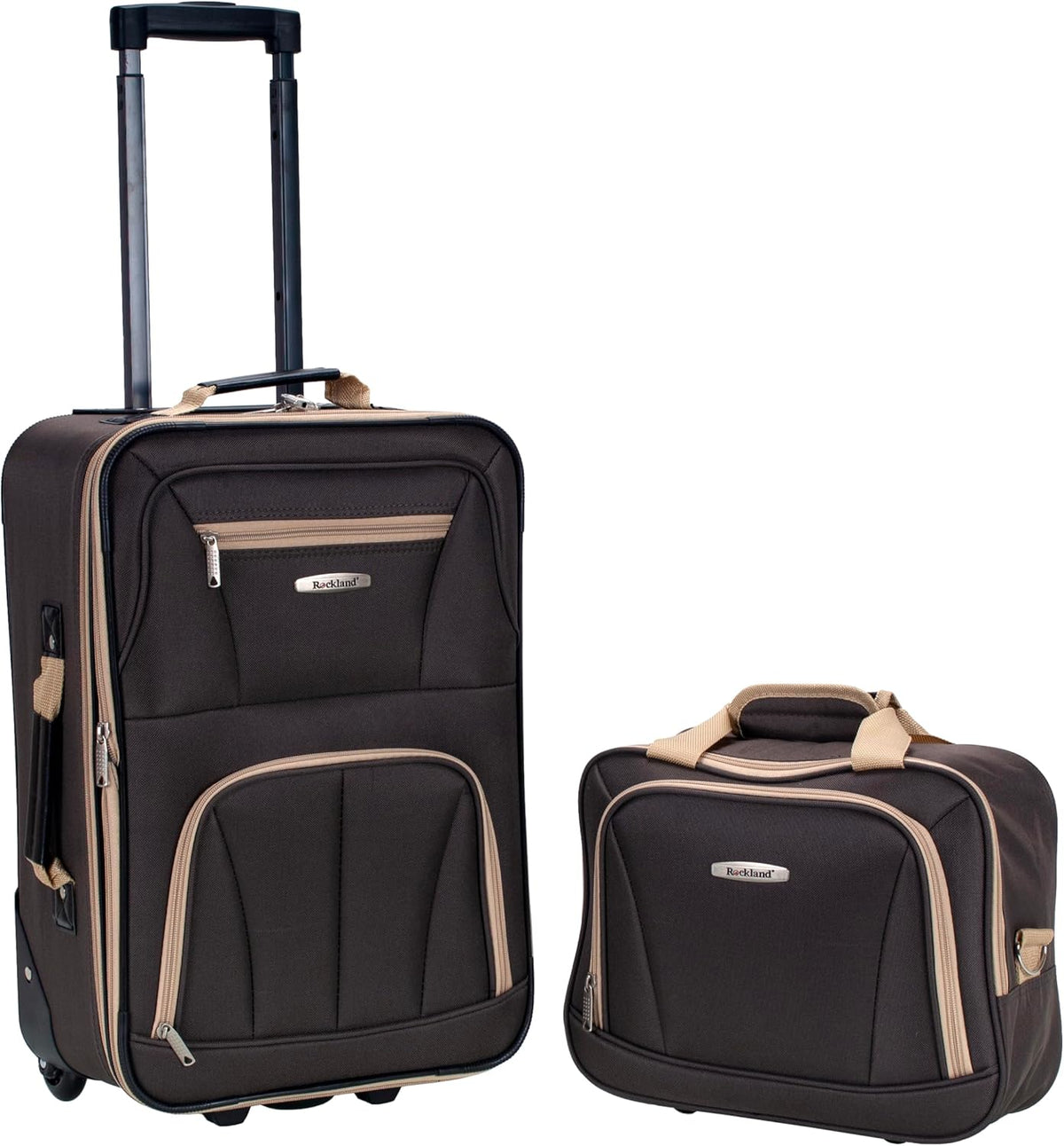 Fashion Softside Upright Luggage Set, Expandable, Wheel, Telescopic Handle,Turquoise, (14/19) - Colors A