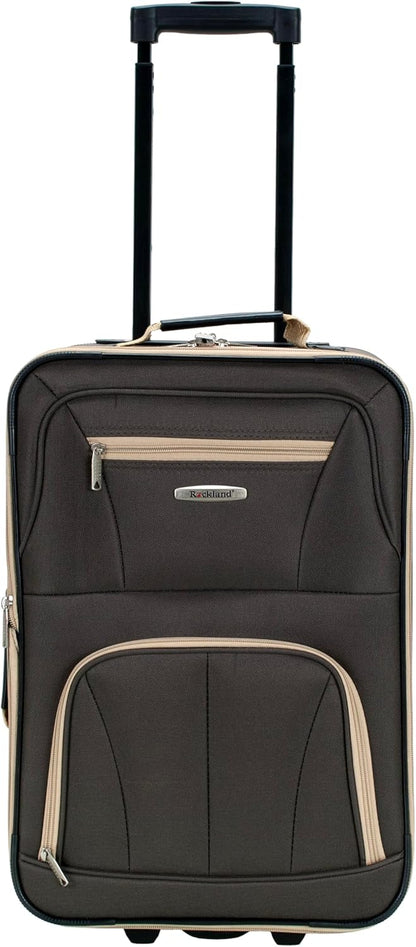 Fashion Softside Upright Luggage Set, Expandable, Wheel, Telescopic Handle,Turquoise, (14/19) - Colors A