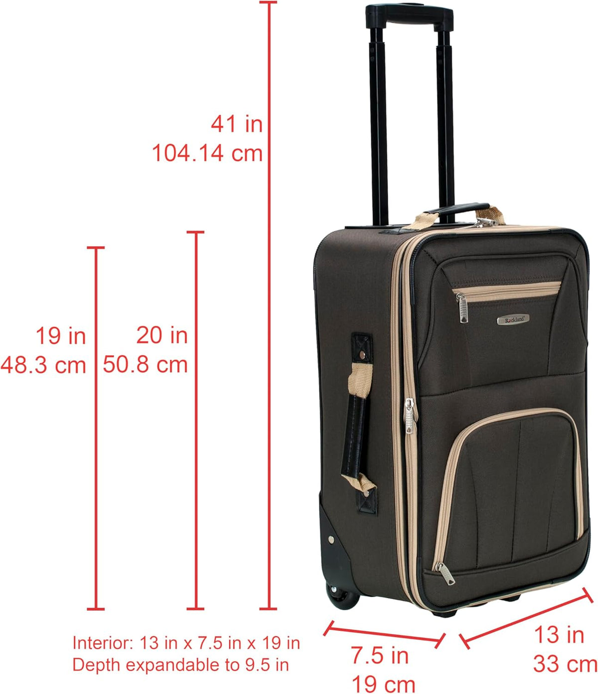 Fashion Softside Upright Luggage Set, Expandable, Wheel, Telescopic Handle,Turquoise, (14/19) - Colors A