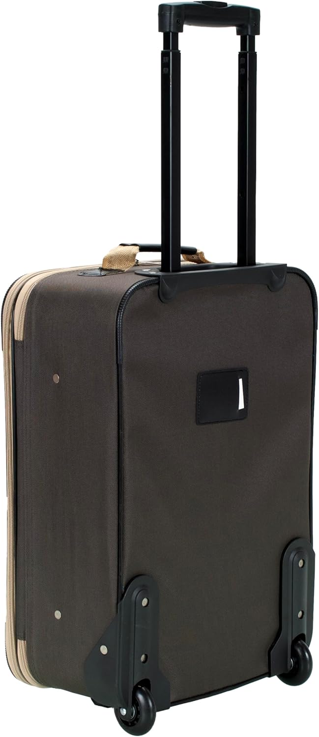 Fashion Softside Upright Luggage Set, Expandable, Wheel, Telescopic Handle,Turquoise, (14/19) - Colors A