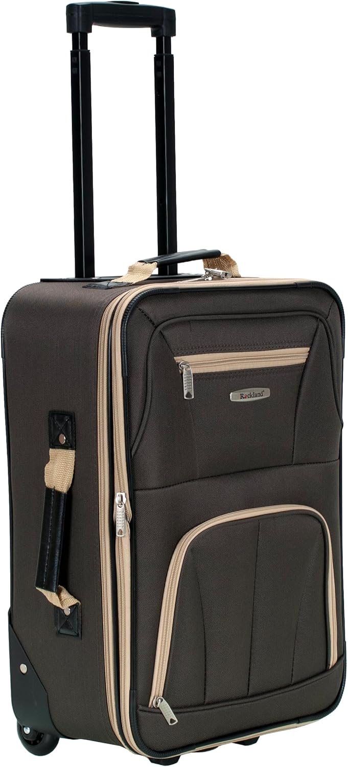 Fashion Softside Upright Luggage Set, Expandable, Wheel, Telescopic Handle,Turquoise, (14/19) - Colors A