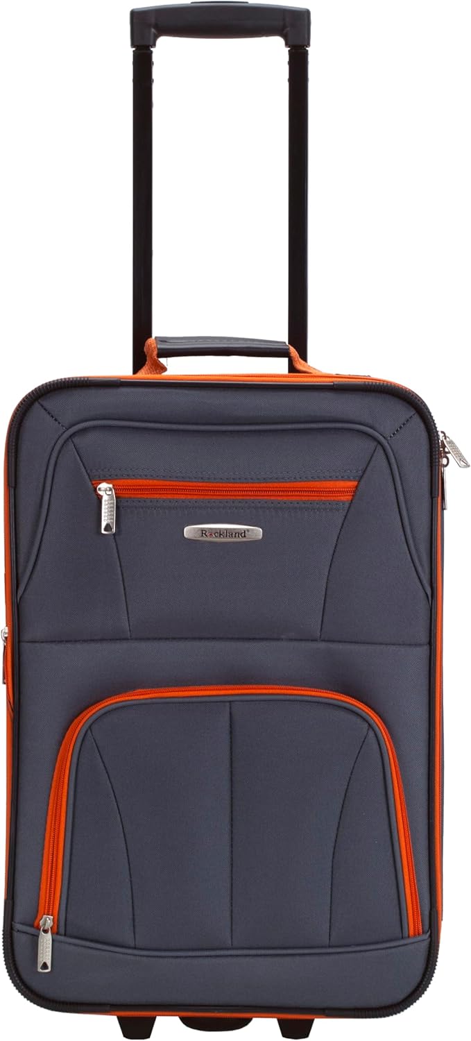 Fashion Softside Upright Luggage Set, Expandable, Wheel, Telescopic Handle,Turquoise, (14/19) - Colors A