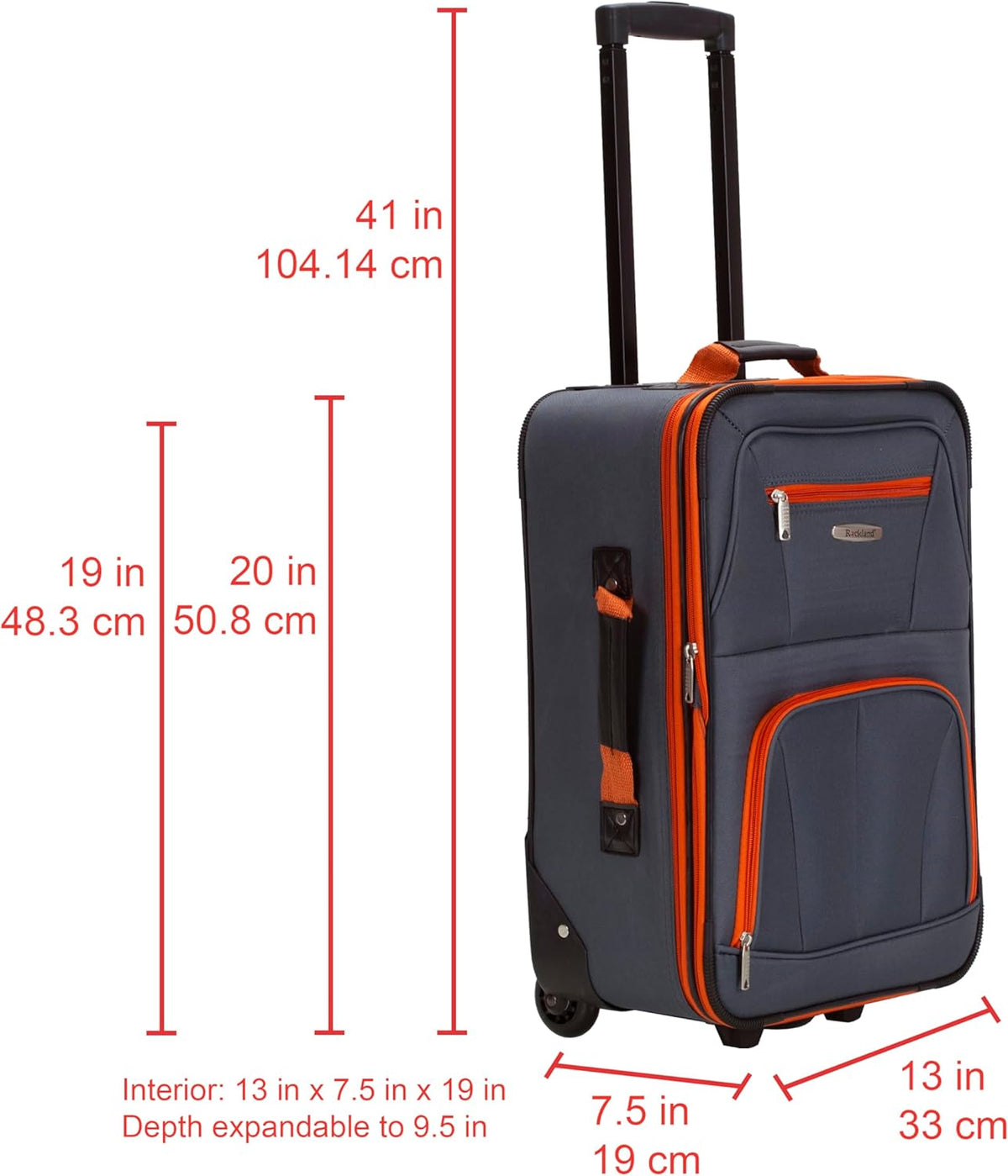 Fashion Softside Upright Luggage Set, Expandable, Wheel, Telescopic Handle,Turquoise, (14/19) - Colors A