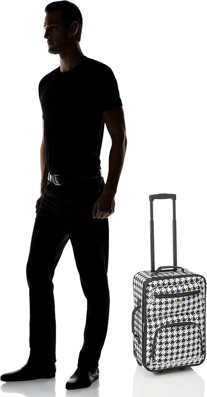 Fashion Softside Upright Luggage Set, Expandable, Wheel, Telescopic Handle,Turquoise, (14/19) - Colors A