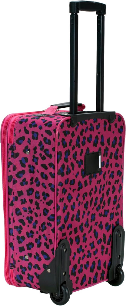 Fashion Softside Upright Luggage Set, Expandable, Wheel, Telescopic Handle,Turquoise, (14/19) - Colors A